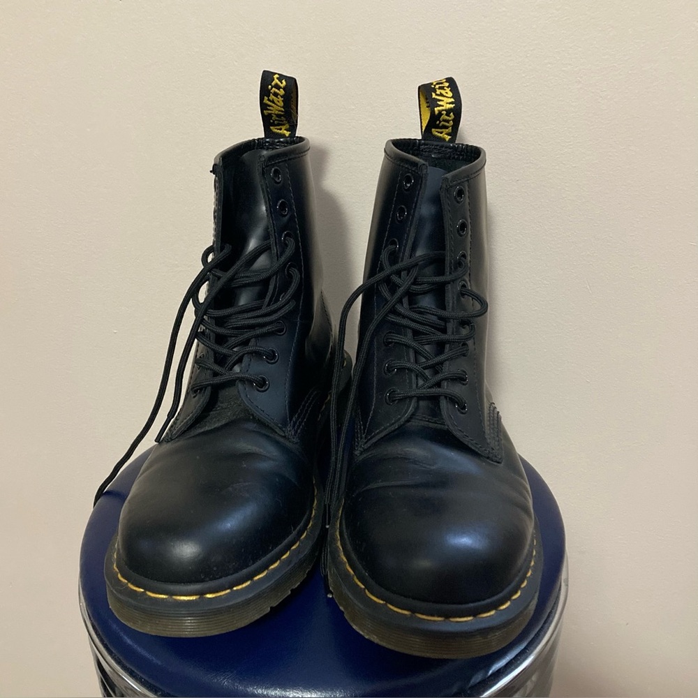 Dr. Martens Black Smooth Leather Boots - Picture 2 of 4